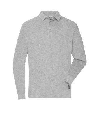 Homme Polo de travail manches longues homme   OCS Blended Gris-chiné 10528