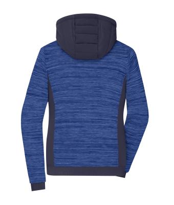 Dames Ladies' Padded Hybrid Jacket Royal-melange/navy 10529