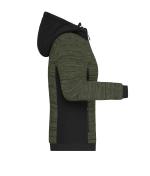 Ladies Ladies' Padded Hybrid Jacket Olive-melange/black 10529