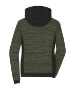 Ladies Ladies' Padded Hybrid Jacket Olive-melange/black 10529