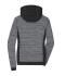 Dames Ladies' Padded Hybrid Jacket Carbon-melange/zwart 10529