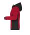 Dames Ladies' Padded Hybrid Jacket Rood-melange/zwart 10529