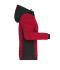 Dames Ladies' Padded Hybrid Jacket Rood-melange/zwart 10529