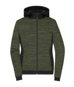 Damen Ladies' Padded Hybrid Jacket Olive-melange/black 10529