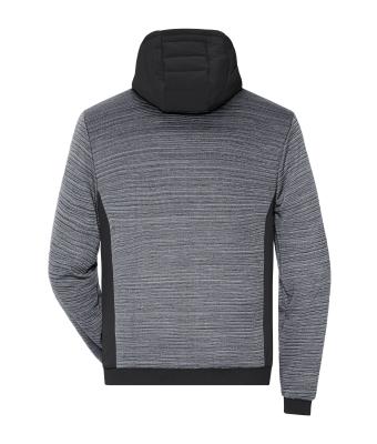 Herren Men's Padded Hybrid Jacket Carbon-melange/black 10530