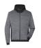 Herren Men's Padded Hybrid Jacket Carbon-melange/black 10530