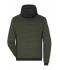 Men Men's Padded Hybrid Jacket Olive-melange/black 10530