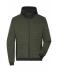 Men Men's Padded Hybrid Jacket Olive-melange/black 10530