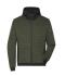 Heren Men's Padded Hybrid Jacket Olijf-melange/zwart 10530