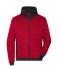 Heren Men's Padded Hybrid Jacket Rood-melange/zwart 10530