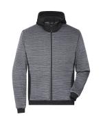 Herren Men's Padded Hybrid Jacket Carbon-melange/black 10530
