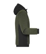 Herren Men's Padded Hybrid Jacket Olive-melange/black 10530
