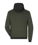 Herren Men's Padded Hybrid Jacket Olive-melange/black 10530