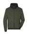 Herren Men's Padded Hybrid Jacket Olive-melange/black 10530