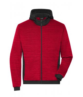 Men Men's Padded Hybrid Jacket Red-melange/black 10530