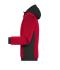 Heren Men's Padded Hybrid Jacket Rood-melange/zwart 10530