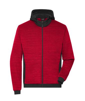 Heren Men's Padded Hybrid Jacket Rood-melange/zwart 10530