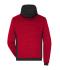 Herren Men's Padded Hybrid Jacket Red-melange/black 10530