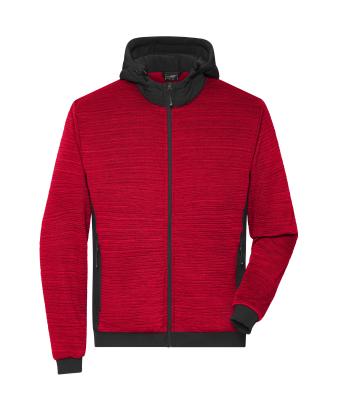 Herren Men's Padded Hybrid Jacket Red-melange/black 10530