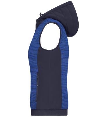 Femme Bodywarmer hybride matelassé femme Royal-mélange/marine 10532