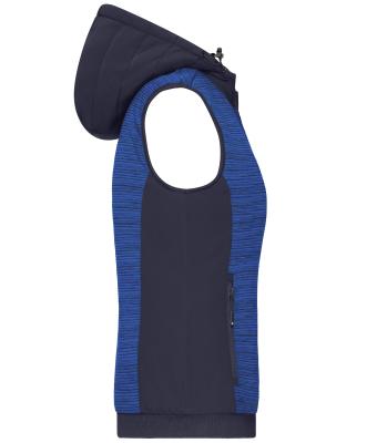Femme Bodywarmer hybride matelassé femme Royal-mélange/marine 10532