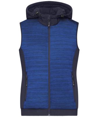 Femme Bodywarmer hybride matelassé femme Royal-mélange/marine 10532