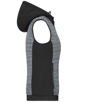 Femme Bodywarmer hybride matelassé femme Carbone-mélange/noir 10532
