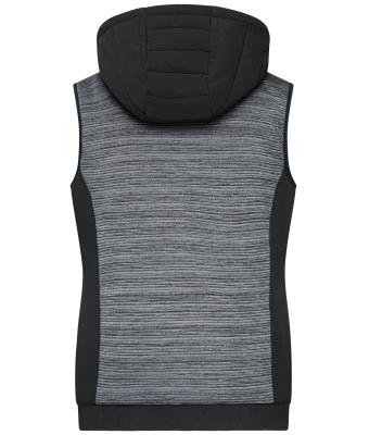 Femme Bodywarmer hybride matelassé femme Carbone-mélange/noir 10532