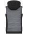 Femme Bodywarmer hybride matelassé femme Carbone-mélange/noir 10532