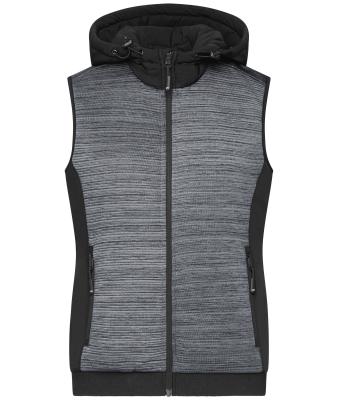 Femme Bodywarmer hybride matelassé femme Carbone-mélange/noir 10532