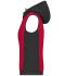 Femme Bodywarmer hybride matelassé femme Rouge-mélange/noir 10532