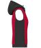 Femme Bodywarmer hybride matelassé femme Rouge-mélange/noir 10532