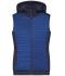 Damen Ladies' Padded Hybrid Vest Royal-melange/navy 10532