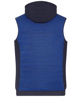 Homme Bodywarmer hybride matelassé homme Royal-mélange/marine 10533