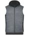 Homme Bodywarmer hybride matelassé homme Carbone-mélange/noir 10533