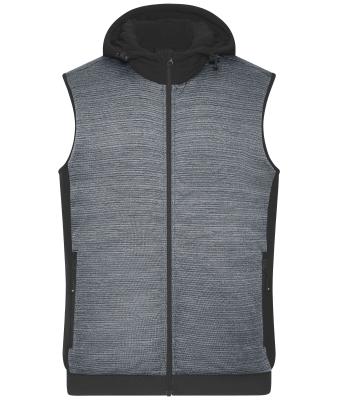 Homme Bodywarmer hybride matelassé homme Carbone-mélange/noir 10533