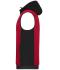 Homme Bodywarmer hybride matelassé homme Rouge-mélange/noir 10533