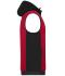 Homme Bodywarmer hybride matelassé homme Rouge-mélange/noir 10533