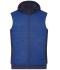 Homme Bodywarmer hybride matelassé homme Royal-mélange/marine 10533