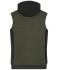 Homme Bodywarmer hybride matelassé homme Olive-mélange/noir 10533
