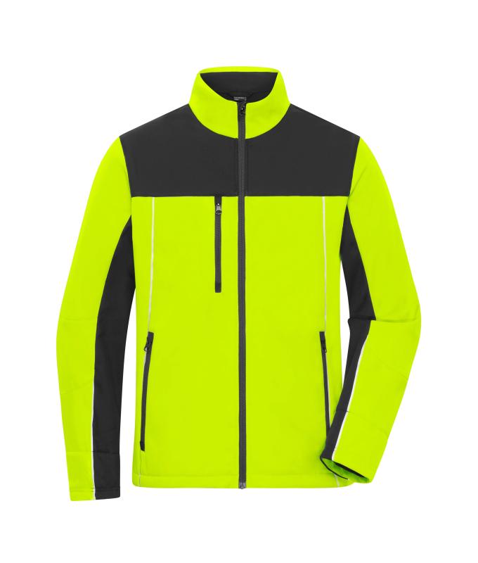 Unisex Signal-Workwear Softshell Jacket Neon geel/zwart 11165