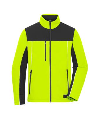 Unisexe Veste de travail softshell de signalisation Jaune-néon/noir 11165