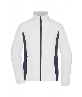 Damen Ladies' Stretchfleece Jacket White/carbon 11478
