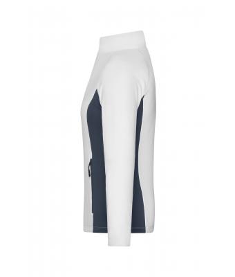 Dames Ladies' Stretchfleece Jacket Wit/carbon 11478