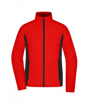 Dames Ladies' Stretchfleece Jacket Rood/zwart 11478