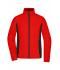 Dames Ladies' Stretchfleece Jacket Rood/zwart 11478