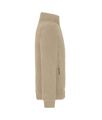 Unisex Sherpa Jacket   GRS Stone 11480