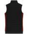 Femme Gilet hybride matelassé pour femmes Noir/rouge-mélange 11481