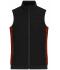 Femme Gilet hybride matelassé pour femmes Noir/rouge-mélange 11481