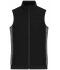 Dames Ladies' Padded Hybrid Vest Zwart/carbon-melange 11481